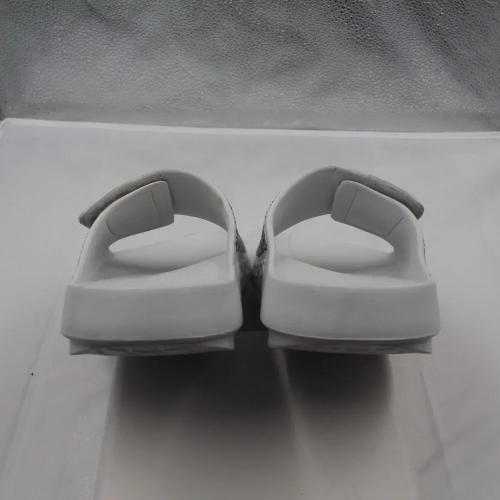 OOFOS OOahh Sport Flex Limited Slides White Labyrinth Men 9 Women 11 Recovery